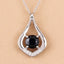 1.24 Carat Blue Sapphire and Diamond 10K White Gold Pendant
