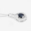 1.24 Carat Blue Sapphire and Diamond 10K White Gold Pendant