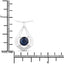 1.24 Carat Blue Sapphire and Diamond 10K White Gold Pendant
