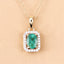 Pendentif en or jaune 10K avec émeraude zambienne et diamant de 0,83 carat