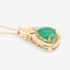 Pendentif en émeraude zambienne véritable de 1,18 carat et diamants blancs en or 10K