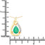 Pendentif en émeraude zambienne véritable de 1,18 carat et diamants blancs en or 10K