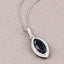 Pendentif en or blanc 10K avec saphir bleu de 2,27 carats et diamants