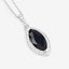 Pendentif en or blanc 10K avec saphir bleu de 2,27 carats et diamants