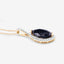 2.27 Carat Blue Sapphire & Diamond 10K Yellow Gold Pendant