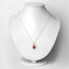 1.55 Carat Genuine Ruby and White Diamond 14K Yellow Gold Pendant