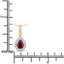 1.01 Carat Genuine Ruby and White Diamond 14K Yellow Gold Pendant