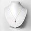 0.86 Carat Genuine Ruby and White Diamond Pendant in 14K Yellow Gold