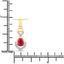 0.86 Carat Genuine Ruby and White Diamond Pendant in 14K Yellow Gold