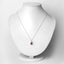 1.29 Carat Genuine Ruby and White Diamond Pendant in 14K White Gold