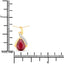 1.98 Carat Genuine Ruby and White Diamond Pendant in 14K Yellow Gold