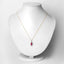 1.60 Carat Genuine Ruby and White Diamond 14K Yellow Gold Pendant