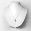 1.48 Carat Ruby and Diamond Heart Pendant in 14K White Gold