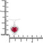 1.48 Carat Ruby and Diamond Heart Pendant in 14K White Gold