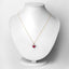 2.08 Carat Genuine Ruby and White Diamond Pendant in 14K Yellow Gold
