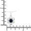 Pendentif en or blanc 14K avec saphir bleu et diamant de 0,94 carat