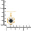 Colgante de Zafiro Azul y Diamante de 0.94 Quilates en Oro Amarillo de 14K