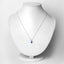 0.71 Carat Genuine Blue Sapphire and White Diamond Pendant in 14K White Gold