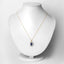 1.71 Carat Genuine Blue Sapphire and White Diamond Pendant in 14K Gold