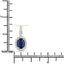 1.79 Carat Blue Sapphire & Diamond 14K Yellow Gold Pendant