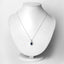 1.72 Carat Blue Sapphire & Diamond 14K White Gold Pendant
