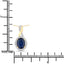 Colgante de Zafiro Azul y Diamante de 1.72 Quilates en Oro Amarillo de 14K
