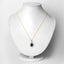 3.38 Carat Genuine Blue Sapphire and White Diamond Pendant in 14K Gold