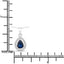 0.91 Carat Blue Sapphire & Diamond 14K White Gold Pendant