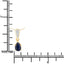 0.85 Carat Blue Sapphire and Diamond 14K Yellow Gold Pendant