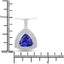 Pendentif en Tanzanite et Diamants Blancs de 3,93 Carats en Or Blanc 14K