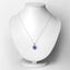 Pendentif en Tanzanite et Diamant de 3,14 Carats en Or Blanc 14 Carats