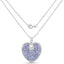 6.17 Carat Genuine Tanzanite Sterling Silver Heart Pendant
