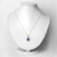 Pendentif en or jaune 14K avec tanzanite et diamant de 2,23 carats