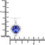 Pendentif en tanzanite véritable de 2,53 carats et diamants blancs en or blanc 14K