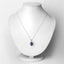 Colgante de Tanzanita y Diamante Blanco de 3.21 Quilates en Oro Blanco de 14K