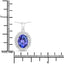 Colgante de Tanzanita y Diamante Blanco de 3.21 Quilates en Oro Blanco de 14K
