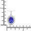 Pendentif en Tanzanite et Diamant de 2,93 Carats en Or Blanc 14K