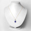 Pendentif en Tanzanite et Diamant Blanc de 3,74 Carats en Or Jaune 14K