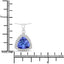 Colgante de Tanzanita y Diamante Blanco de 3.11 Quilates en Oro Blanco de 14K
