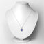 Pendentif en Tanzanite et Diamants Blancs de 2,58 Carats en Or Blanc 14K