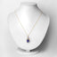 Pendentif en tanzanite véritable de 3,91 carats et diamants blancs en or 14K