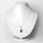 Pendentif en Tanzanite et Diamant Blanc de 4,40 Carats en Or Jaune 14 Carats