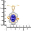 Colgante de Tanzanita y Diamante Blanco de 4.61 Quilates en Oro de 14K