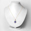 4.13 Carat Genuine Tanzanite & White Diamond 14K Yellow Gold Pendant