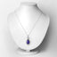 Pendentif en Or Blanc 14K avec Tanzanite et Diamants de 7,11 Carats