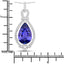 Pendentif en Or Blanc 14K avec Tanzanite et Diamants de 7,11 Carats