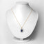 4.82 Carat Blue Sapphire & Diamond 14K Yellow Gold Pendant