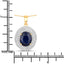 4.82 Carat Blue Sapphire & Diamond 14K Yellow Gold Pendant