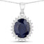 Colgante de Zafiro Azul y Diamantes Blancos de 4.63 Quilates