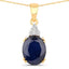 Colgante de Zafiro Azul y Diamante Blanco de 4.41 Quilates